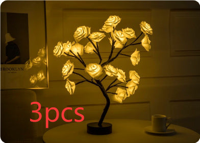 Romantic LED Rose Tree Lamp – USB & Battery-Powered Bonsai Flower Night Light