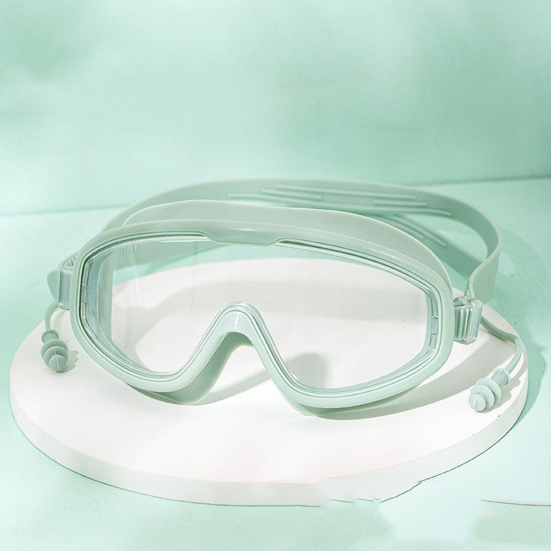 Swimming Goggles – Large Frame Waterproof Anti‑Fog HD Vision