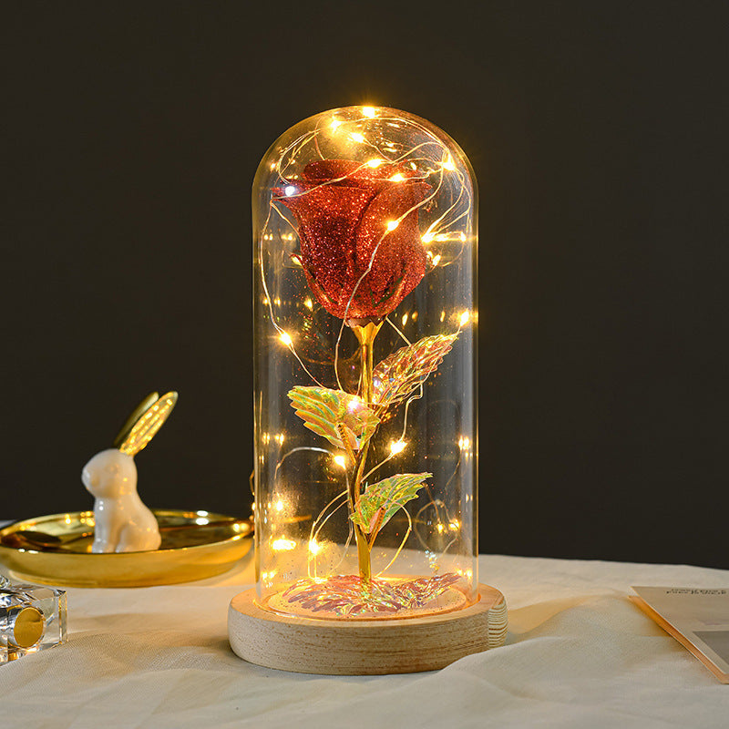Romantic LED Glass Dome Gift - Enchanting Eternal Rose Light 💐