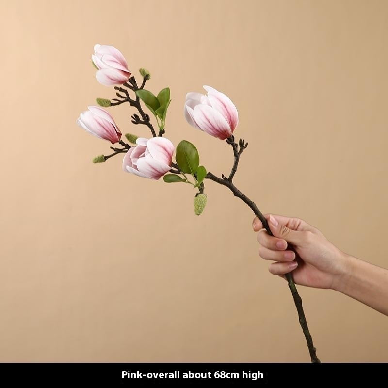 Premium Artificial Magnolia Flower Arrangement – Everlasting Silk Magnolia Décor