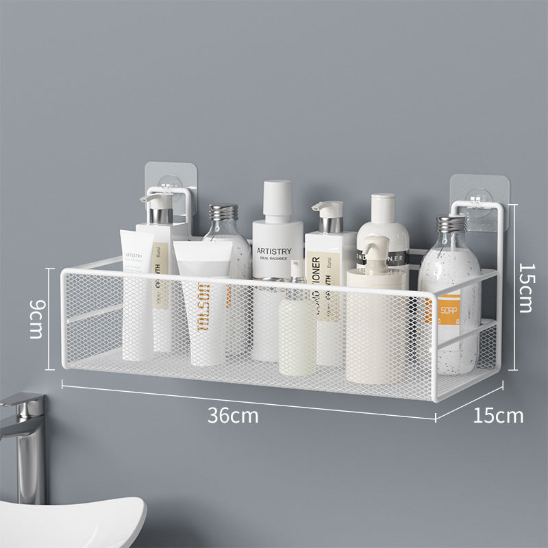 Wall-Mounted Bathroom Shelf – No-Drill Shower & Shampoo Organizer