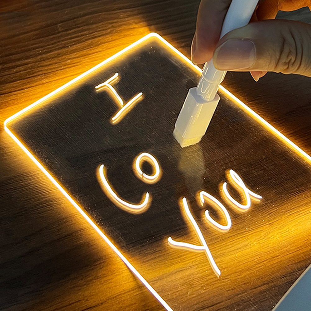 Creative LED Night Light USB Message Board – Personalized Holiday & Home Decor
