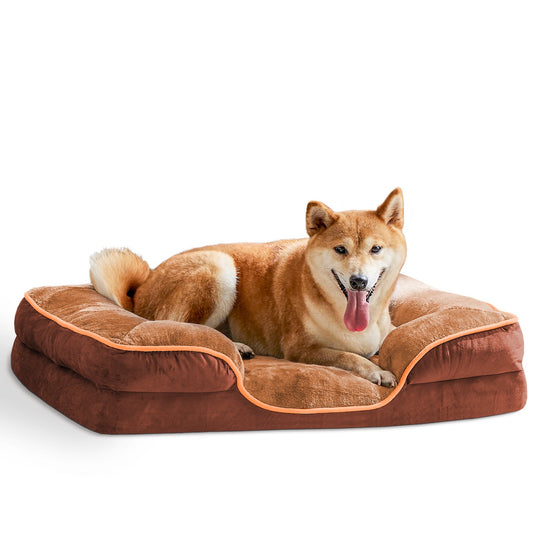 Memory Foam Pet Bed for Small Dogs & Cats – Washable Cover Waterproof Liner