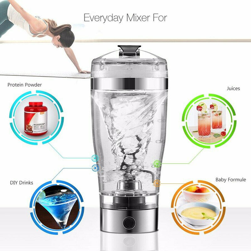 Automatic Mixing Shaker Cup – Rechargeable Fitness Blender Bottle