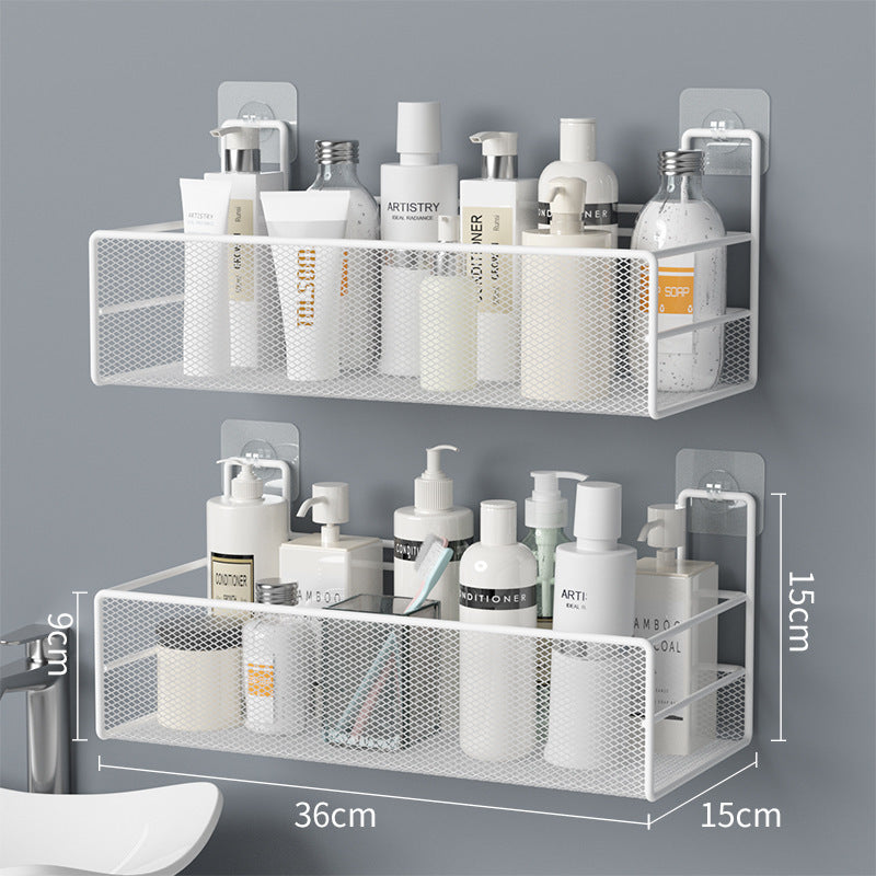 Wall-Mounted Bathroom Shelf – No-Drill Shower & Shampoo Organizer