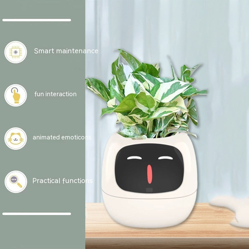 Smart Planter with 49+ AI Expressions & 7 Smart Sensors – Interactive AI Plant Pot