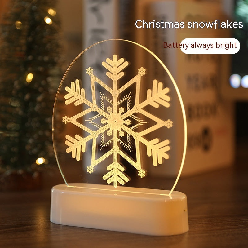 LED Rotating Snow Globe Night Light – Christmas Table Decoration with Light-Up Water & Glitter Effect