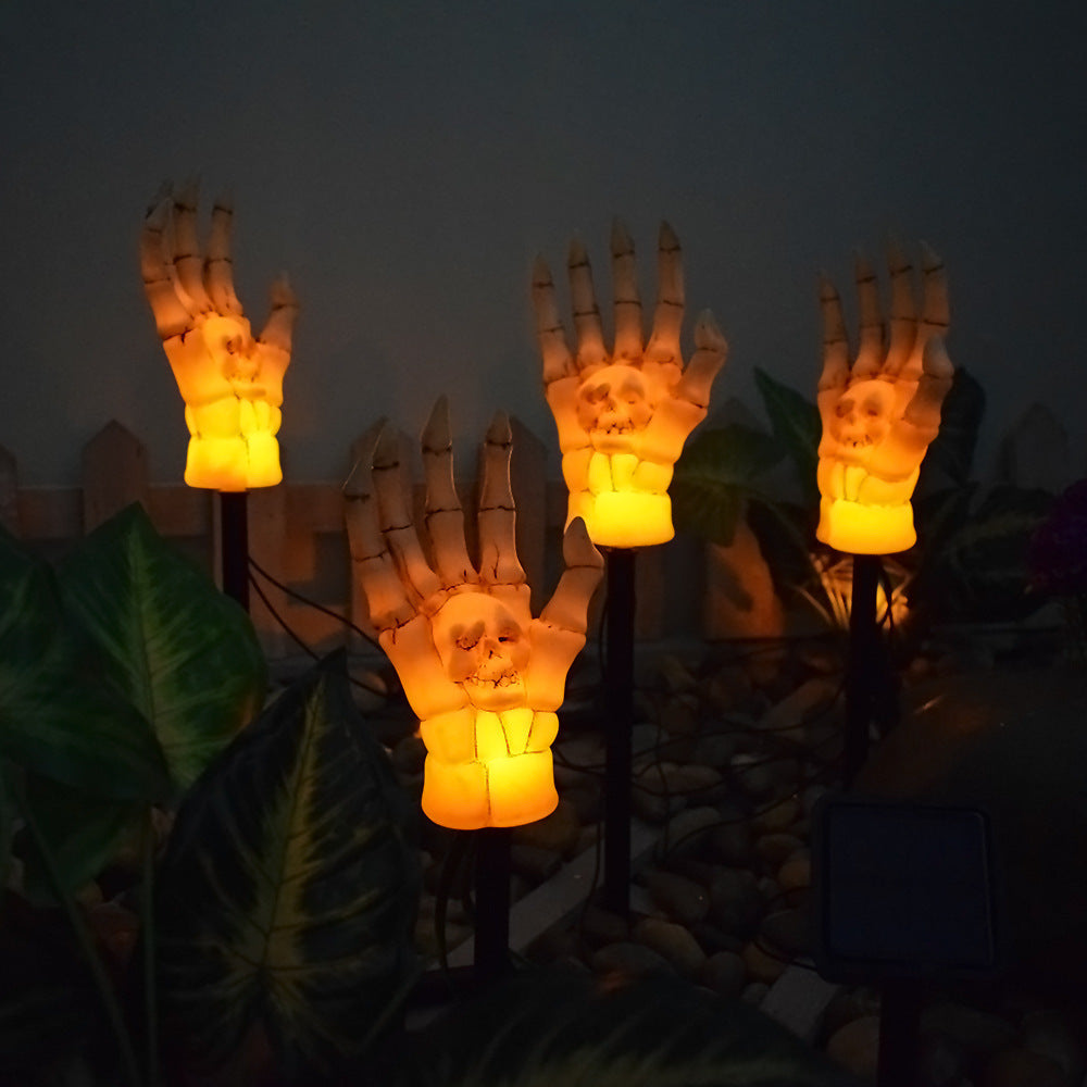 Solar Ghost Hand Courtyard Light – Waterproof Halloween Pathway Stake with LED Glow