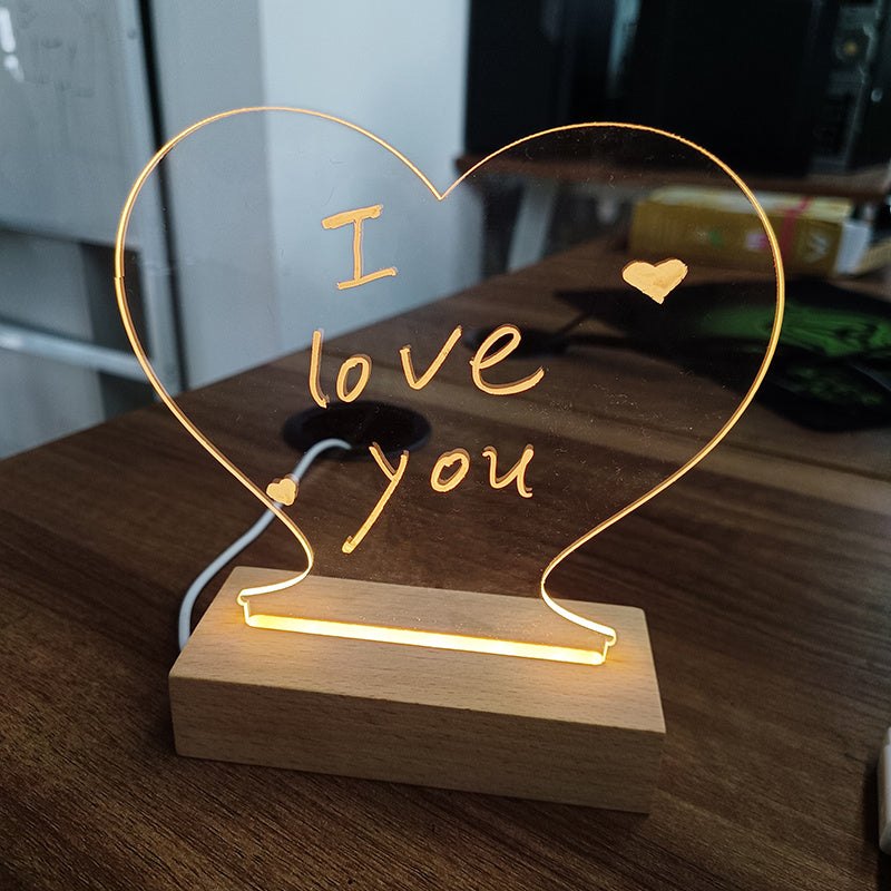Creative LED Night Light USB Message Board – Personalized Holiday & Home Decor