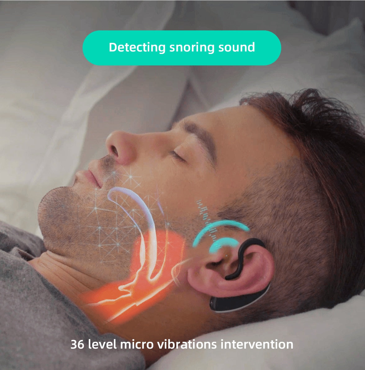 Smart 24‑Hour Bluetooth Anti‑Snoring Earset (YA1323) – Intelligent Sleep Aid