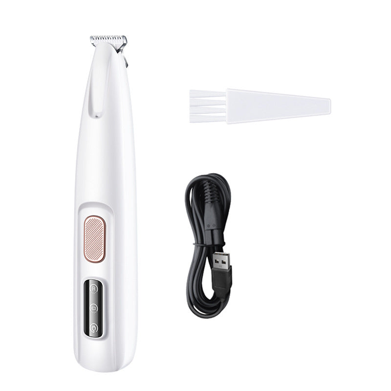 Waterproof Dog Paw Trimmer – LED Light & Rechargeable Grooming Tool