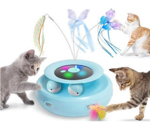 Electric Spinning Turntable Cat Toy – USB Rechargeable Interactive Game for Indoor Cats