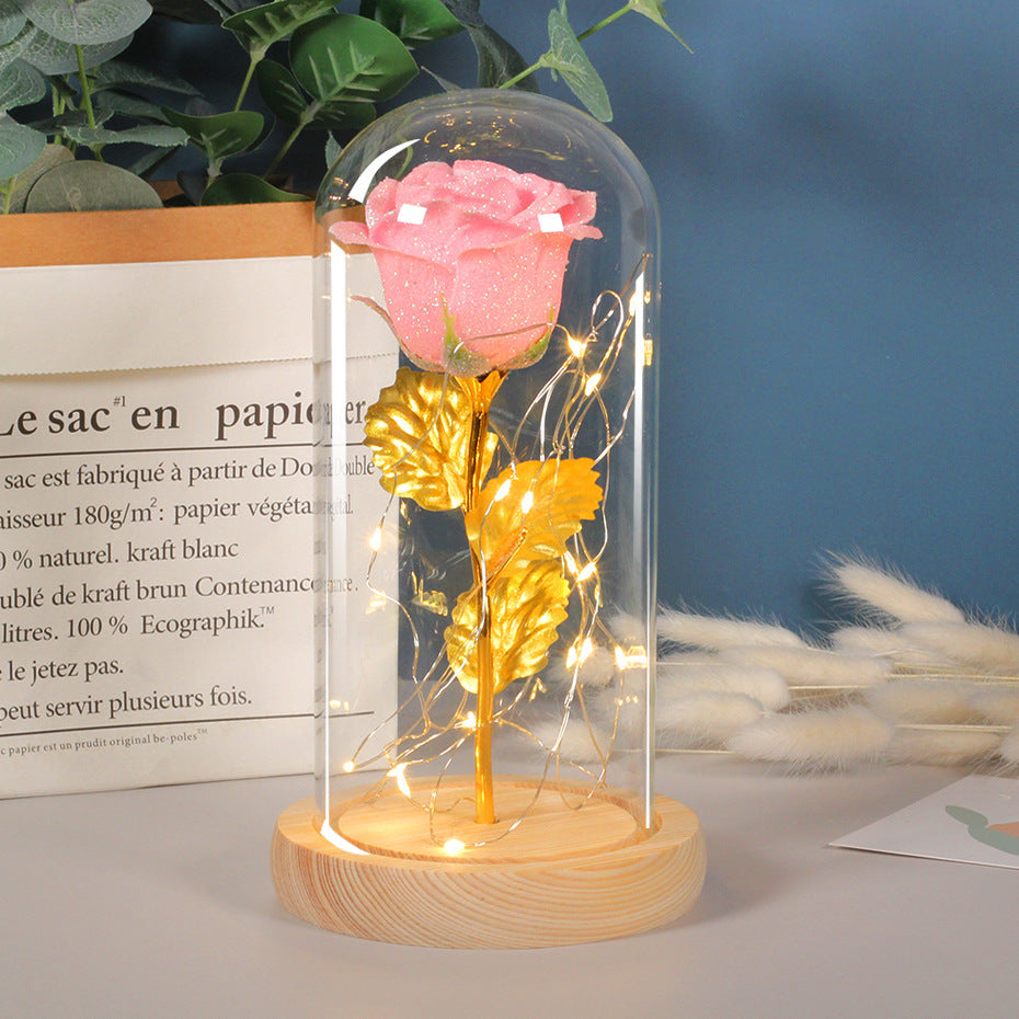 Romantic LED Glass Dome Gift - Enchanting Eternal Rose Light 💐
