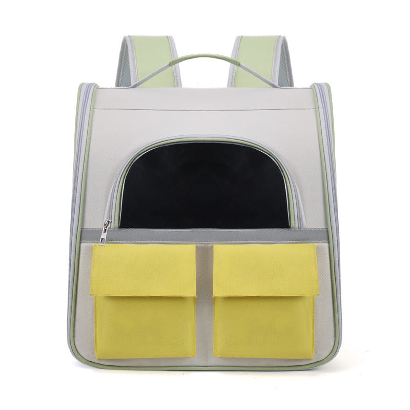Large Capacity Pet Carrier – Transparent Canvas Cat Backpack