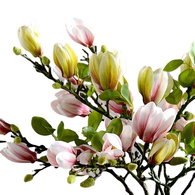 Premium Artificial Magnolia Flower Arrangement – Everlasting Silk Magnolia Décor