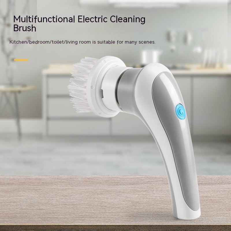 4‑in‑1 Cordless Electric Spinning Scrubber – USB Rechargeable Multi-Head Cleaning Brush