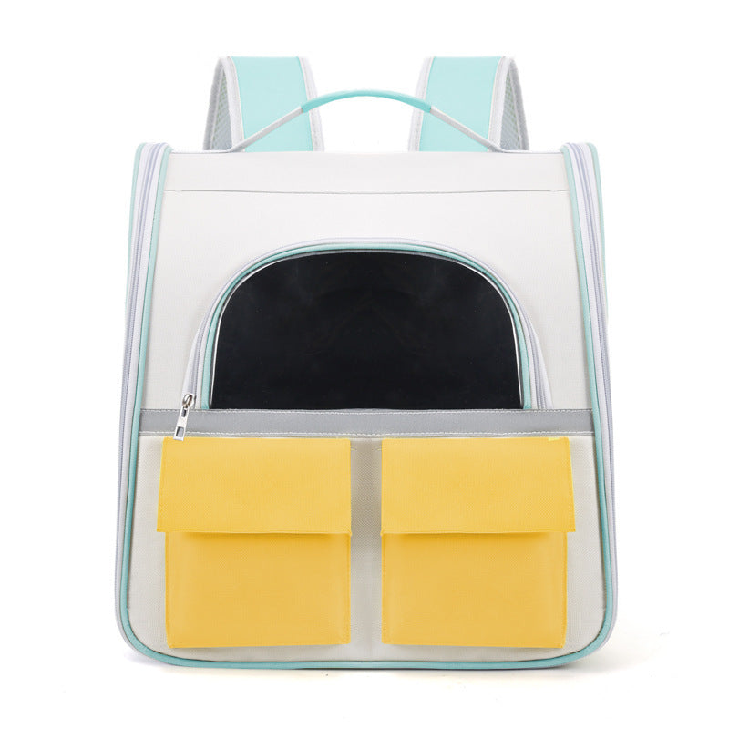 Large Capacity Pet Carrier – Transparent Canvas Cat Backpack