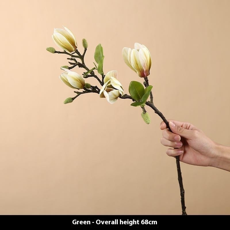 Premium Artificial Magnolia Flower Arrangement – Everlasting Silk Magnolia Décor