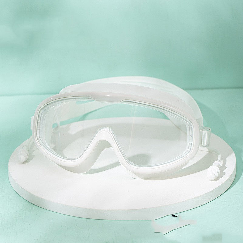 Swimming Goggles – Large Frame Waterproof Anti‑Fog HD Vision