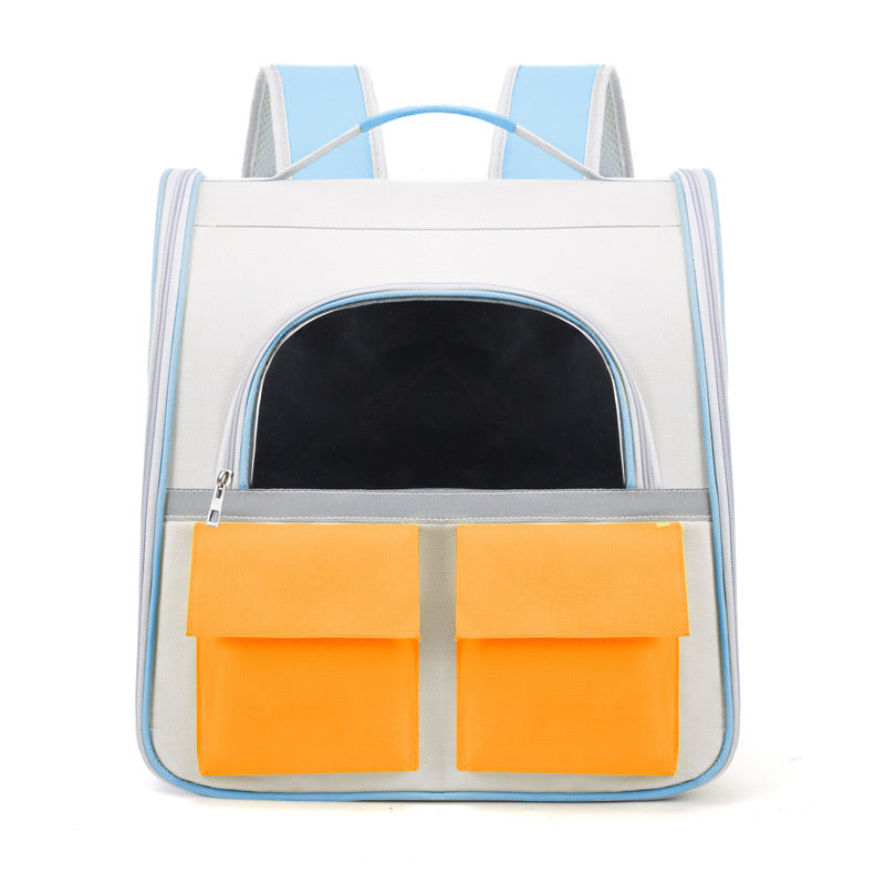Large Capacity Pet Carrier – Transparent Canvas Cat Backpack