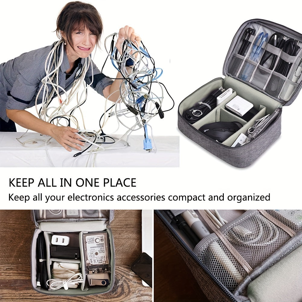 Electronics Organizer Travel Cable Bag – Waterproof & Portable Storage Case