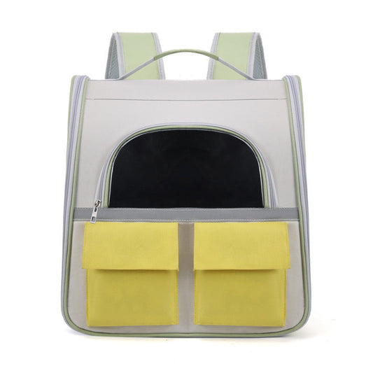 Large Capacity Pet Carrier – Transparent Canvas Cat Backpack
