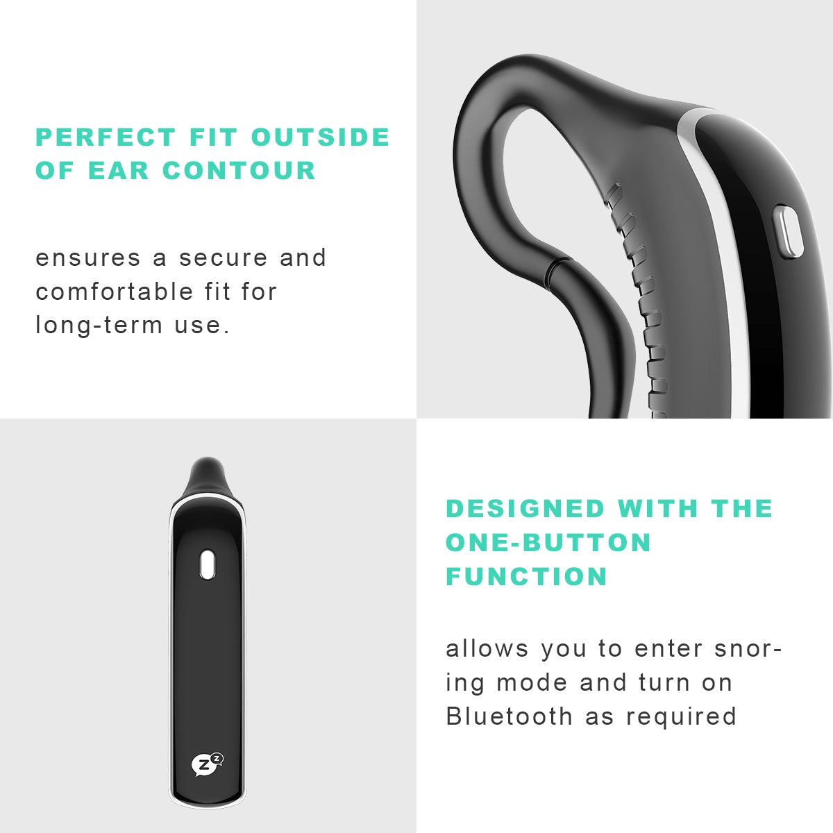 Smart 24‑Hour Bluetooth Anti‑Snoring Earset (YA1323) – Intelligent Sleep Aid