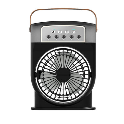 USB Portable 3‑in‑1 Air Cooler Fan – Mist Sprayer, 7‑Color LED Night Light & 600 ml Tank