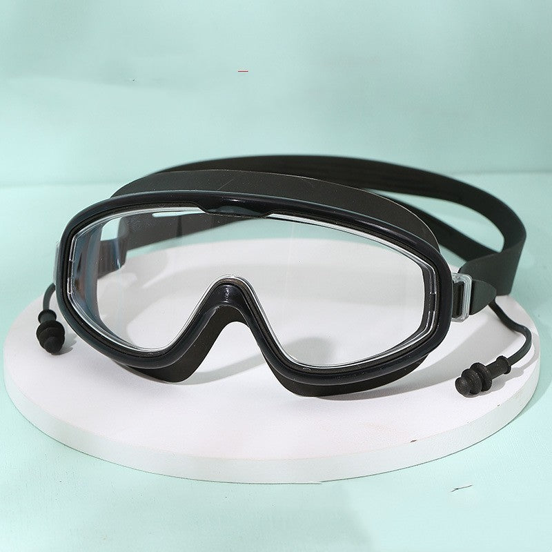 Swimming Goggles – Large Frame Waterproof Anti‑Fog HD Vision