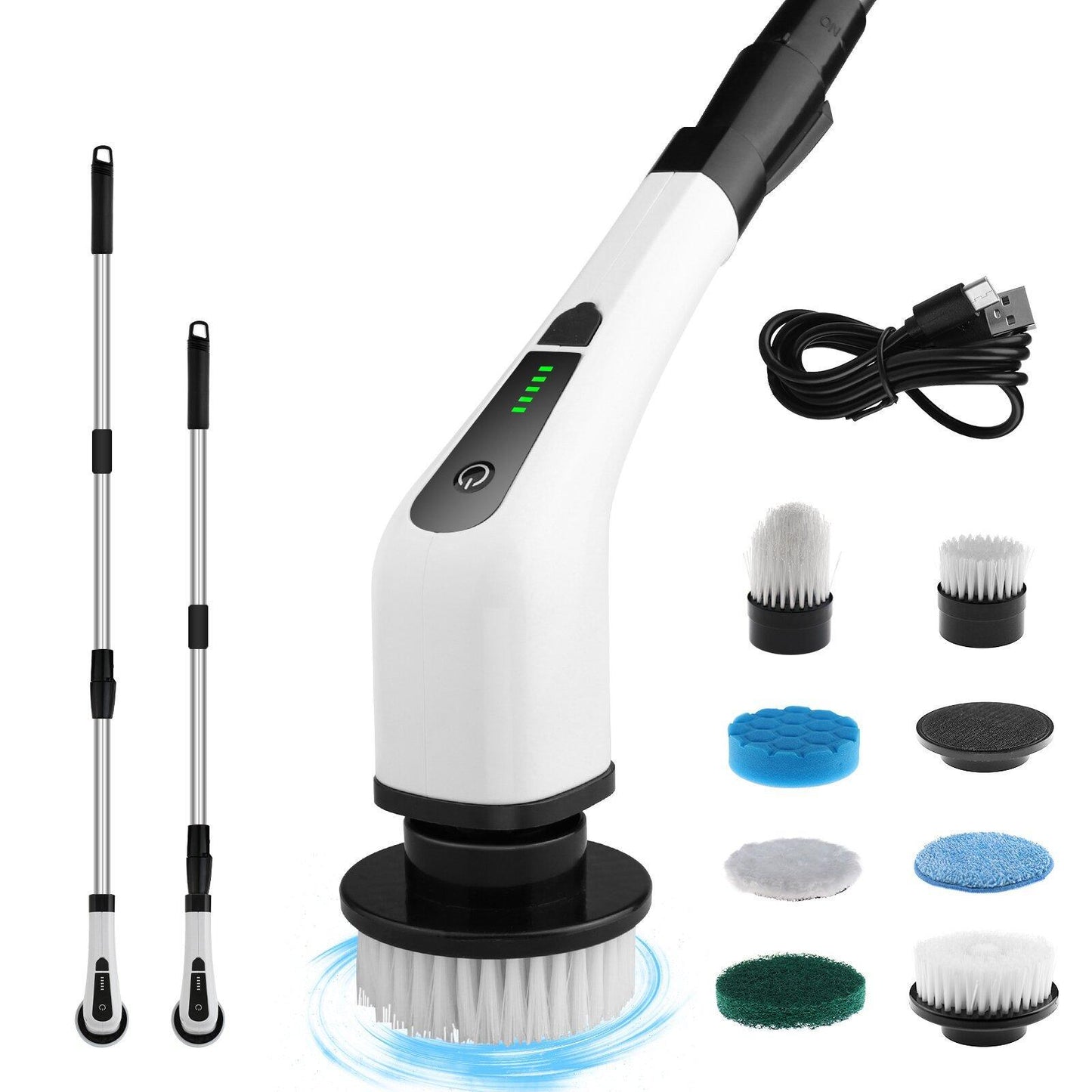 Electric Cleaning Brush 4‑in‑1 Spinning Scrubber – Cordless Cleaning Tool