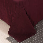 Maroon Velvet-Luxury Bed Sheet Set