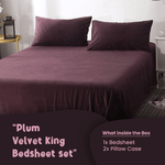 Plum Velvet-Luxury Bed Sheet Set